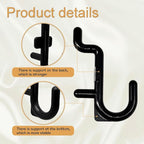 50PCS Pegboard Hooks Plastic Peg Board J Hooks for Hanging Black Pegboard Hooks J Hook Accessories, for 1/4" Pegboards DD017-50