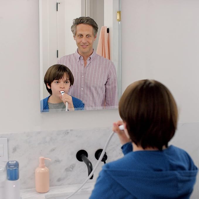 Mirrorons Beveled Mirror, Wall Mirror 24" x 32", Frameless Rectangle Bathroom Vanity Mirror with Beveled Edge, Hangs Horizontally or Vertically. Upgraded Shatterproof Mirror, Bathroom, Gym.
