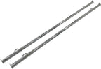 Econoco Double Bar Clothing Rack – Adjustable Garment Display with Rectangular Hangrail, Chrome (Base + Hang Bars)