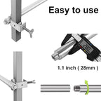 10ft Universal 3-Segment Canopy Tent Rail Bars for Pop-Up Canopy, Tent Half Wall Hardware Only, Cross Bars with Frame Connectors, Canopy Accessories, Set of 2