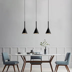 KCO Lighting Industrial Adjustable Pendant Light Black Vintage 3 Light Hanging Modern Farmhouse Mini Ceiling Pendant Light for Kitchen Island Restaurant Bar (Black & 3-Pack)