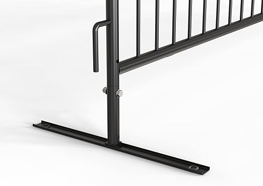 Angry Bull Barricades Barricade in a Box - Heavy Duty Interlocking Steel Barricade, 8.5 Ft. (Hot Dipped Galvanized, Flat Feet)