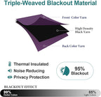 ChrisDowa Blackout Curtains 90 Inches Long for Living Room, Grommet Thermal Insulated Room Darkening Curtains for Bedroom (1 Panel Set, Royal Purple, 52W x 90L)