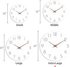 Mosewa Large Wall Clock Battery Operated 16 Inch White Silent Non Ticking Simple Minimalist Clock Decorative for Kitchen Home Bedroom Living Room Office