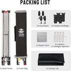 CROWN SHADES 8x8 Pop Up Canopy, Patented Center Lock One Push Instant Popup Outdoor Canopy Tent, Newly Designed Storage Bag, 8 Stakes, 4 Ropes, Silver-Coated Black