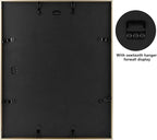 Frametory, 16x20 Metal Picture Frame with Mat for 11x14 Picture & Real Glass, Aluminum Photo Frame Collection (Gold, 1 Pack)