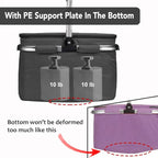 Tirrinia Large Insulated Picnic Basket, 34L Water Resistant & Leakproof Collapsible Portable Cooler Basket Set with Aluminium Handle for Travel,Foldable Grocery Bag, Black