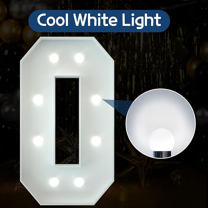 Marquee Letters 3 Feet Tall Large Light Up Letters Decorations Wedding Engagement White Party Decorations Prom Sign Big Cardboard Backdrop O