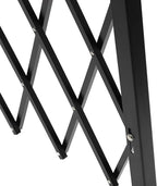 Single Folding Security Gate 4.27'H x5.91'W Iron Accordion Security Gate Flexible Expanding Security Gate 180° Rolling Barricade Scissor Door with Padlock for Entry Security, Garage, Warehouse