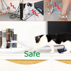 Large Cable Management White Computer Wire Sleeve Organizer Coiled Under Desk Tubes 2 PCS, 1.1 inch -5 ft EZ Spiral Cable Bundler Cover for TV Office, Pet Chew and Bite Proof Cable Protector