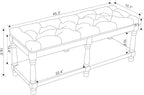 Kmax Storage Entryway Bench Tufted Shoe Rack Bench Wood Window Bench for Hallway Entrance Bedroom Corner, Gray
