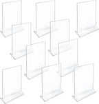 Azar Displays 142714 7-Inch Width by 11-Inch Height Top-Load Acrylic Sign Holder, 10-Pack