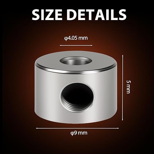 12pcs Set Screw Collars 4.05mm Bore Shaft Collars Screw Style, 9mm OD, 5mm Width, Landing Gear Collar Wheel Stopper for Automotive and Industrial Use