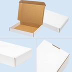 Shipping Boxes 12x9x2" 25 Pack - White Corrugated Cardboard Box Mailers for Small Business, Literature Mailer Box Packaging Supplies