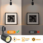 VANoopee 16-Pack 10W Dimmable LED Track Lighting Heads H Type Track Light Replacement Fixtures Bright 4000K Neutral White Ceiling Spotlight for Accent Task Art, Flicker Free CRI90+ 24° 800lm Black