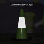 6 Pack 18" Inch Green PVC Traffic Cones with Heavy-Duty Base, High-Visibility All-Weather Safety Cones for Road Construction, Parking Lot, and Garage Use (6, Green, 18" Medium)