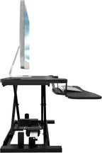 VERSADESK® PowerPro™ 36” x 24” Standing Desk Converter | 7.75” - 23.5” Electric Height Adjustable Sit to Stand Desk Riser w/Keyboard Tray & USB Hub - Ergonomic Workstation for Home & Office, Black