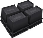 Bed Risers 5 Inch Heavy Duty,Oversized Couch Risers, Extra Wide Furniture Risers for Sofa Table Desk Headboard Chair Lifting,Rectangle Risering Blocks Support 6000 lbs(8 Pack Black)
