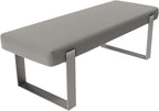 VANT Upholstered Bed Bench - Zigrino Mineral - Brushed Nickel - Contemporary Modern, Bedroom Bench Seat, Hallway, or Entryway