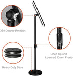 Heavy Duty Floor Sign Stand Adjustable Pedestal Sign Holder Stand, Poster Stand Aluminum Snap Open Frame for 8.5X11 Inches with Heavy Round Base, Both Vertical and Horizontal Sign Displayed
