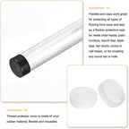 uxcell 4pcs Rubber End Caps 175mm (6 7/8 Inch) ID x 80mm(3 1/8 Inch) H Vinyl Round End Cap Cover Screw Thread Protectors White
