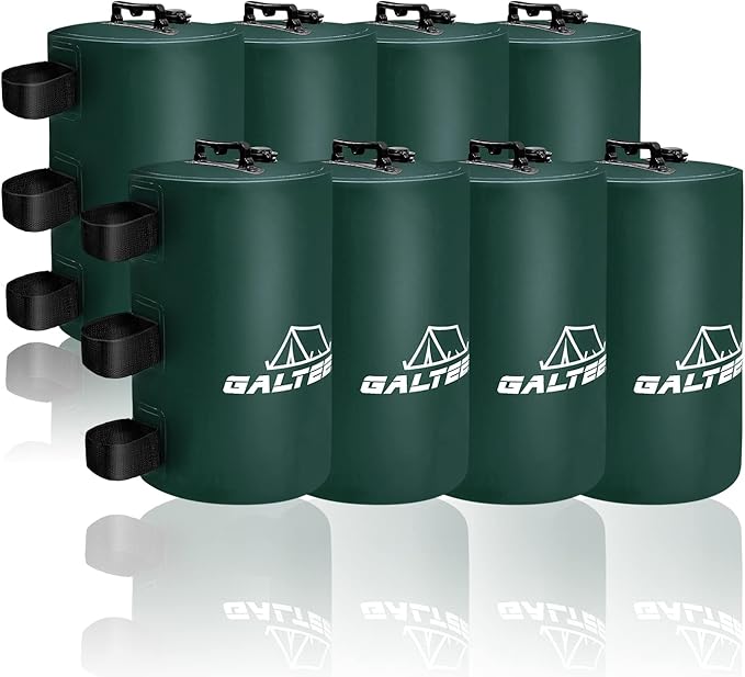 Canopy Water Weight Bag,176 LBS Water Tent Weights Set of 8 Leg Weights for Pop Up Canopy,Canopies,Tent,Gazebo,Green