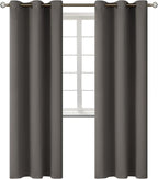 BGment Blackout Curtains for Bedroom - Grommet Thermal Insulated Room Darkening Curtains for Living Room, Set of 2 Panels (42 x 84 Inch, Grey)