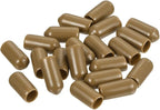 uxcell 20pcs Rubber End Caps 6.5mm(1/4") ID Vinyl PVC Round Tube Bolt Cap Cover Screw Thread Protectors Light Brown