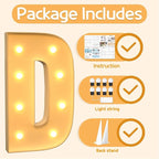 Marquee Letters 3 Feet Tall Large Light Up Letters D Happy Birthday Decorations Wedding Engagement Party Decor Yellow Light Birthday Decorations Balloon Arch Kit Foam Sign D