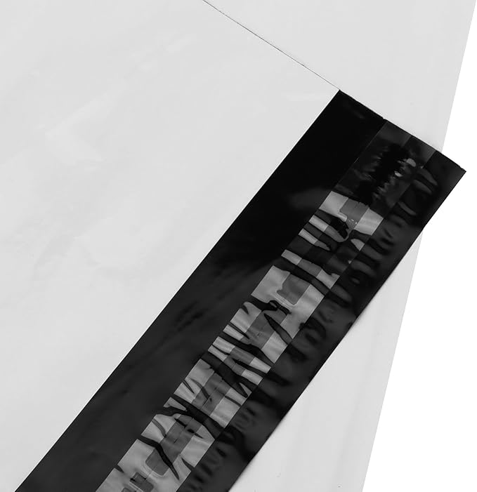 300pcs White Self-Sealing Poly Mailers, 3 Assorted Sizes Waterproof Tear-Resistant Shipping Bags for Clothing, Gifts Packaging