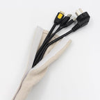Fabric Cord Cover, 2 Pcs 6 Feet Chain Cable Sleeve, Chandelier Lighting Wire Cord Cover for Lamps Light Fixtures Lighting Wires Cable Management, Flattening Effect