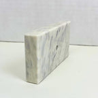 Genuine Marble Trophy Base – Polished Beveled Display Stand with Center Hole, 3/4" Thick, Multiple Sizes for Awards, Crafts & 3D Prints (White Marble, 2.5x5 inch)