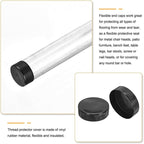 uxcell 4pcs Rubber End Caps 190mm(7 1/2 Inch) ID x 80mm(3 1/8 Inch) H Vinyl Round End Cap Cover Screw Thread Protectors Black