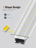 Upgrade Super Bright Hanging | Surface Mount 4' 10000LM 5000K 60W Linkable 4FT Led Shop Light, 4FT Led Shop Light for Workshop Garage Lighting Factory Warehouse Shop Workbench 4 Pack