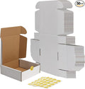 RLAVBL 6x6x2 Shipping Boxes Set of 50, White Small Corrugated Cardboard Box, Mailer Box