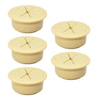 5 Pcs Desk Grommet 2" / 50 mm, Desk Hole Cover for Cables Beige, Cable Grommet ABS Plastic, Desk Hole Grommet for Home & Office Pc, Detachable Cable Cord Organizer