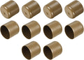 uxcell 10pcs Rubber End Caps 34mm ID Vinyl Round End Cap Cover Screw Thread Protectors Light Brown