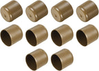 uxcell 10pcs Rubber End Caps 34mm ID Vinyl Round End Cap Cover Screw Thread Protectors Light Brown