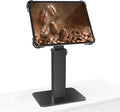 Adjustable Height Rotating Tablet Stand with Anti-Theft Lock, 360°Swivel & Tilt Aluminum & Carbon Steel Holder for 9.7-13 inch Tablets, for Desk, Office, Retail, Education(Black)