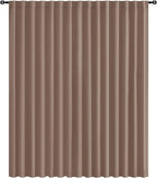 Hiasan Privacy Room Divider Patio Sliding Door Curtain Extra Wide Blackout Thermal Insulated Curtains with Back Tab & Rod Pocket for Bedroom Partition Living Room (120 x 84 Inches, Khaki)