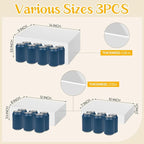 6 Pack Extra Large Acrylic Buffet Risers - 14”, 12”, 10” White Display Stands with Hollow Bottoms, Cube Riser Boxes Nesting for Dessert Food Catering Buffet Display Party Supplies