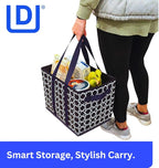 DURASACK Grocery Tote 3-Pack All-Purpose Collapsible Totes with Handles Kitchen Reusable Grocery Bags