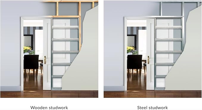 Eclisse Pocket Door Systems Galvanized Steel Frame Kit (2x4 Wall) (34" x 96")