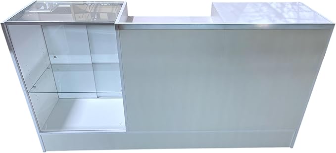 Only Hangers Combo Display Showcase with Register Stand Counter (White)