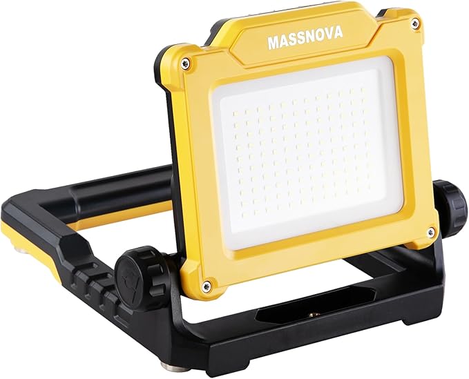 4000LM 25W Cordless Work Light Compatible with Dewalt, Makita and Milwaukee 18-21V Power Battery, Magnetic Base, Portable Flood Light (Battery Not Included)