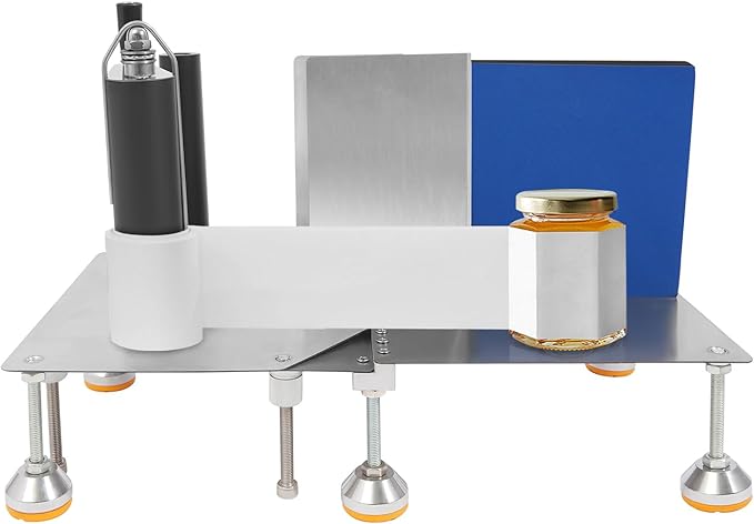 Manual Bottle Label Machine, Round Bottle Labeling Machine Desktop Label Applicator for Round/Square/Polygonal/Hexagonal Bottles