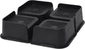 Bed Risers 2 inch, 3 inch, 4 inch, 6 inch or 8 inch Heavy Duty Furniture Risers, Up to 6000 Lbs L Shaped Design Bed Lifts Blocks for Couch Desk Sofa Table (Black, 3 Inch 4 Pack)