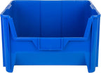 Hudson Exchange 20" x 15" x 12.5" (1 Pack) Plastic Giant Stackable Hopper Bin Container, Blue