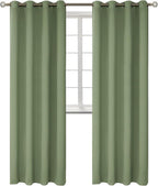 BGment Room Darkening Curtains 95 Inches Long - Grommet Thermal Insulated Drapes Window Treatment Curtains for Bedroom, 2 Panels, 52 x 95 Inch, Grass Green