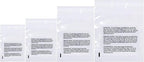 Poly Bags with Suffocation Warning 4x6", 5x7", 6x9", 8x10" - Small Combo Pack of 400 (100 each size) - Clear Poly Bags by Retail Supply Co - Extra Strong Seal
